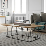 Tema Helix 47x30 Coffee Table with Black Steel Legs
