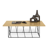 Tema Helix 47x30 Coffee Table with Black Steel Legs