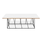 The TemaHome Helix 47x30 Coffee Table with Black Lacquered Steel Legs 9500.626944
