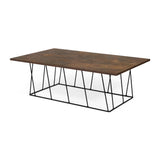 Tema Helix 47x30 Coffee Table with Black Steel Legs