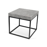 Tema Petra Concrete Look Top Black Legs End Table