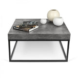 Tema Petra 30X30 Concrete Look Top Black Legs Coffee Table