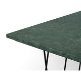 Tema Helix 20x20 Marble Side Table with Black Steel Legs