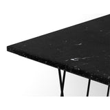 Tema Helix 47x30 Marble Coffee Table with Black Steel Legs