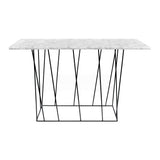The TemaHome Helix Marble Console with Black Lacquered Steel Legs 9500.627460