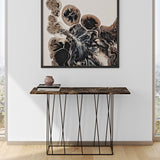 Tema Helix Marble Console with Black Steel Legs