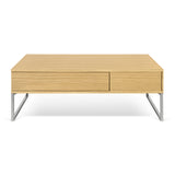 The TemaHome Lyra Oak Coffee Table with Chrome Legs 9500.627514