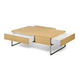 Tema Lyra Oak Coffee Table with Chrome Legs