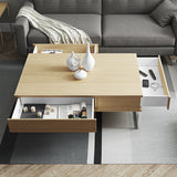 Tema Lyra Oak Coffee Table with Chrome Legs