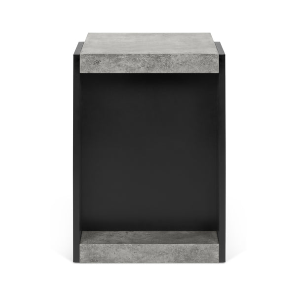 The TemaHome Klaus Concrete Color / Pure Black Side Table 9000.627804