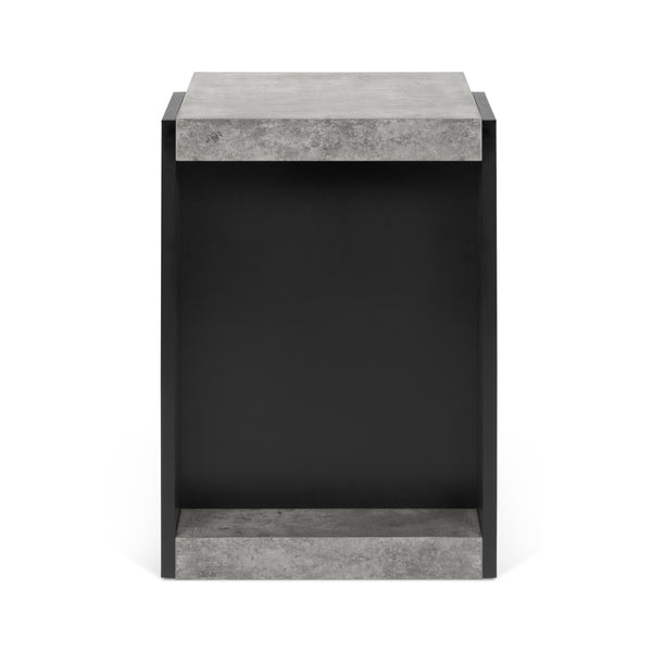 The TemaHome Klaus Concrete Color / Pure Black Side Table 9000.627804