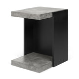 Tema Klaus Concrete Color / Pure Black Side Table