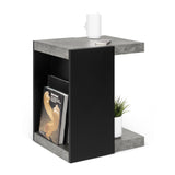 Tema Klaus Concrete Color / Pure Black Side Table