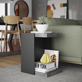 Tema Klaus Concrete Color / Pure Black Side Table