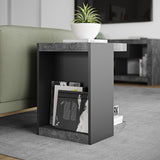 Tema Klaus Concrete Color / Pure Black Side Table