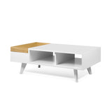 Tema Plato Oak Pure White Coffee Table