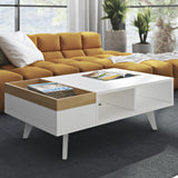 Tema Plato Oak Pure White Coffee Table