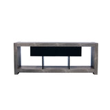 Tema Nara Tv Bench Concrete Look / Pure Black