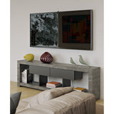 Tema Nara Tv Bench Concrete Look / Pure Black