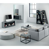 Tema Nara Tv Bench Concrete Look / Pure Black