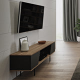 Tema Dixie TV Table Walnut & Black