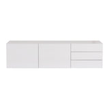 The TemaHome Glare High Gloss White Sideboard with Steel Levellers 9500.949609