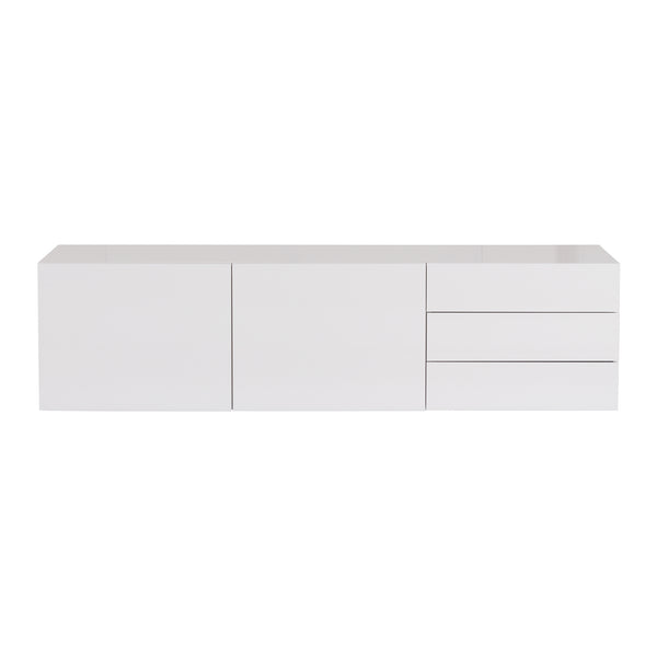 The TemaHome Glare High Gloss White Sideboard with Steel Levellers 9500.949609