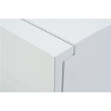 Tema Glare High Gloss White Sideboard with Steel Levellers