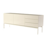 Tema Glare High Gloss White Sideboard with Laquered White Legs