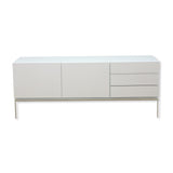 Tema Glare High Gloss White Sideboard with Laquered White Legs