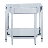 Sterling Cinema Wood & Glass Side Table (Mirror)