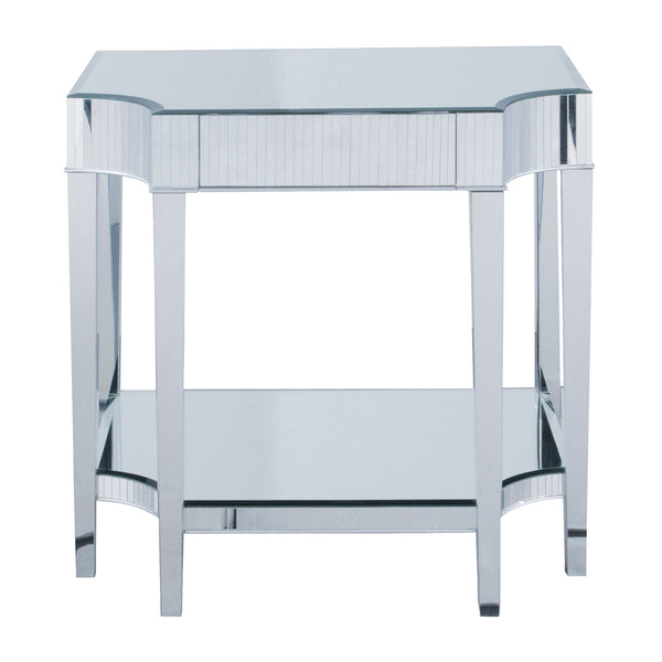 Sterling Cinema Wood & Glass Side Table (Mirror)
