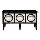 Sterling Mirage Wood & Glass Sideboard (Black & White)