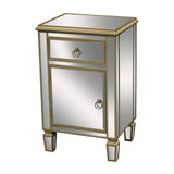 Sterling Broadway Wood & Glass Chest (Mirror & Gold)