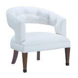 Sterling New Hudson Wood & Leather Chair (White & Walnut)