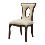 Sterling Blakemore Wood & Fabric Side Chair (Cream & Walnut)