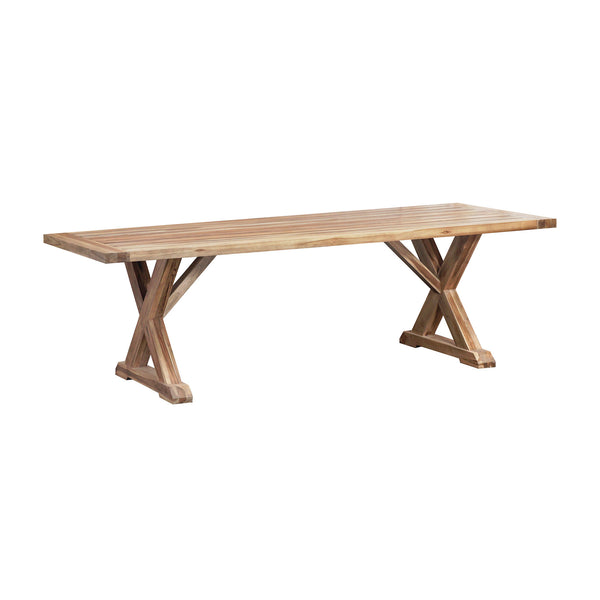 The Grove Indoor/Outdoor Trestle Euro Teak Oil Room Banquet Dining Table