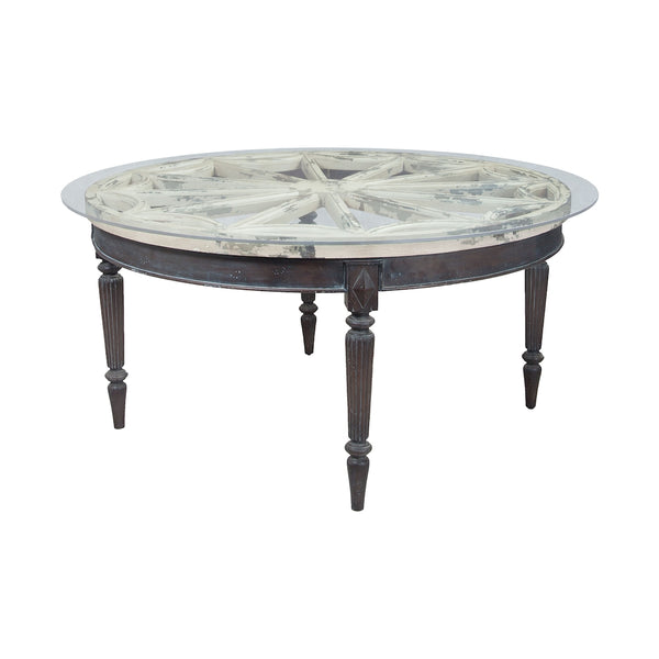 Artifacts Round Heritage Grey Stain Bouleau Blanc Room Banquet Dining Table