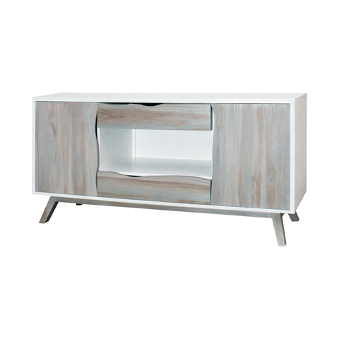 Urban Woods Grain De Bois Blanc Henna Vintage Dresser Credenza Cabinet