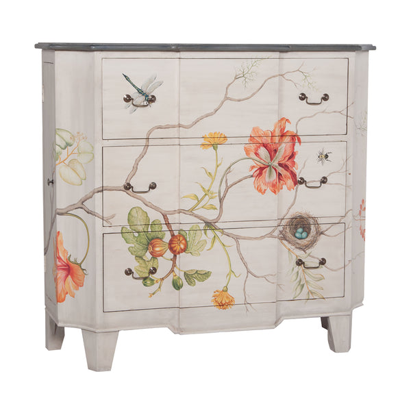 Devon Manor Carriage Manor Whitewash Vintage Tall Chest Dresser Drawer