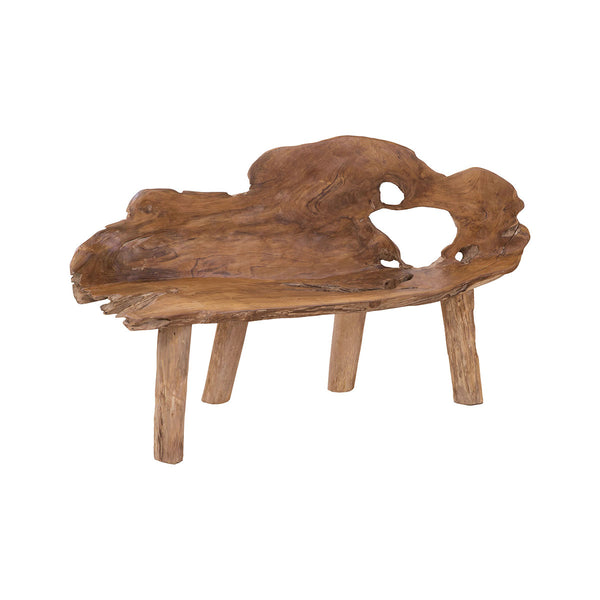 Teak Trunk Natural Storage Footrest Stool Seat Rest Ottoman Bench
