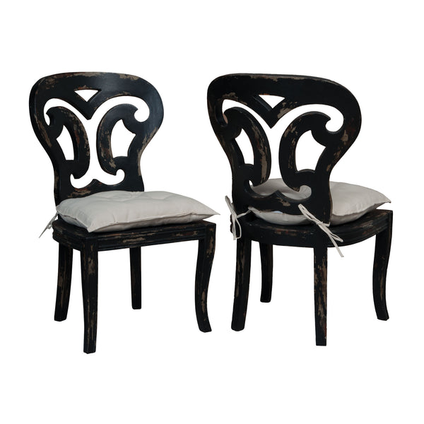 Artifacts Side Set Of 2 Vintage Noir Modern Lounge Dining Chair