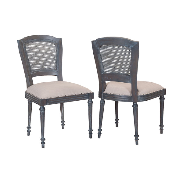 Chelsea Side Set Of 2 Antique Smoke Modern Lounge Dining Chair