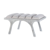 Dimond Home Little Lawrence Split Leg Solid Wood & Linen Bench (Gray)