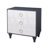 Dimond Home Deco Fern 3-Drawer Solid Wood Chest (White & Gray)
