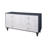 Dimond Home Deco Fern 6-Drawer Solid Wood Chest (White & Gray)