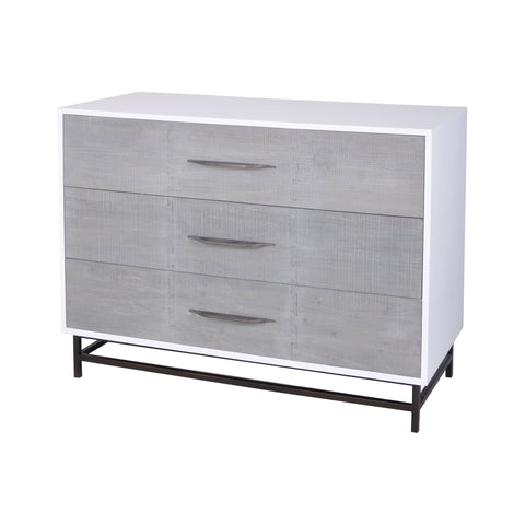 Dimond Home Dovetail 3-Drawer Solid Wood Chest (White & Gray)