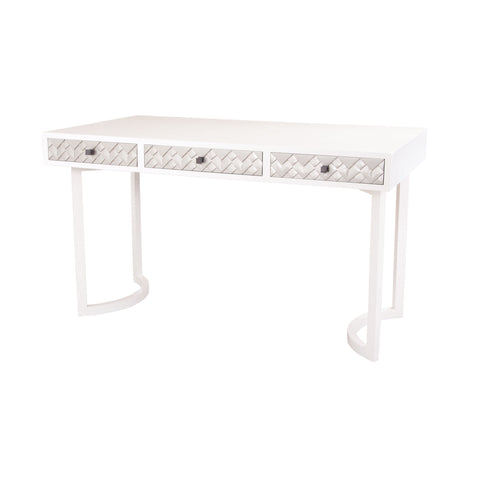 Dimond Home Ogburn Deco Solid Wood Desk (White & Gold)