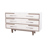 Dimond Home Hendron 6-Drawer Wood Chest (White & Gray)