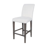 Sterling Couture Covers Parsons Wood & Fabric Stool Chair (Black & White)